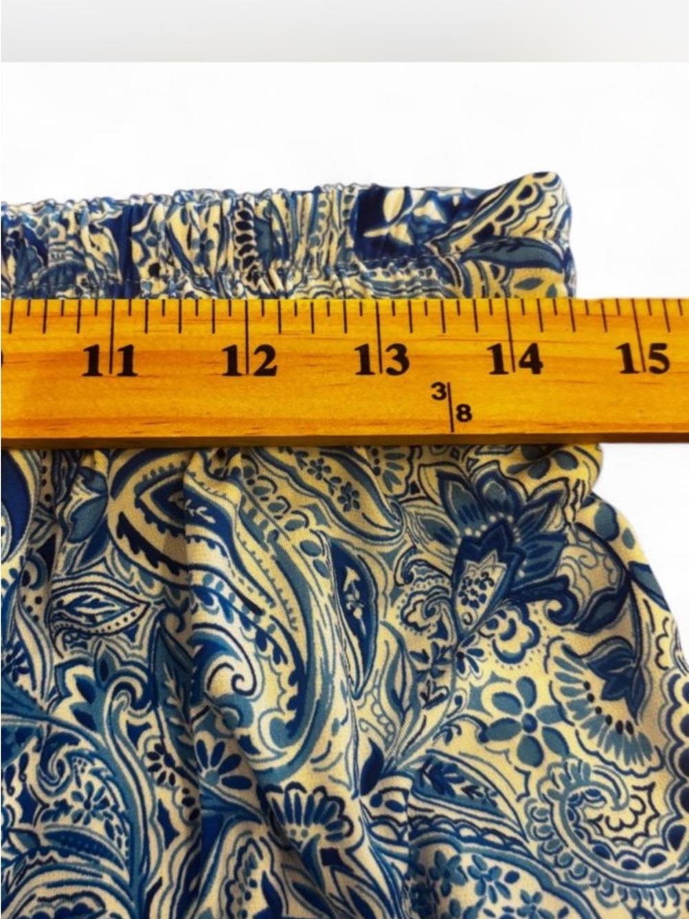 Scarlett Blue and White Paisley Short-Sleeve Top - Picture 7 of 12